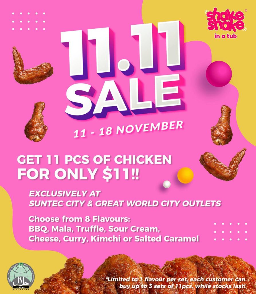 Shake Shake In A Tub Singapore 11.11 Sale From 11-18 Nov 2020 | Why Not Deals