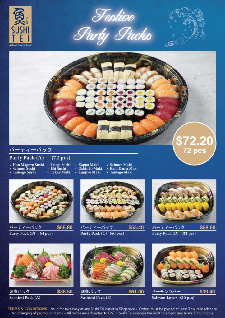 Get your Sushi Tei Festive Party Packs from 23 December 2020 till 3 January 2021! | Why Not Deals 1