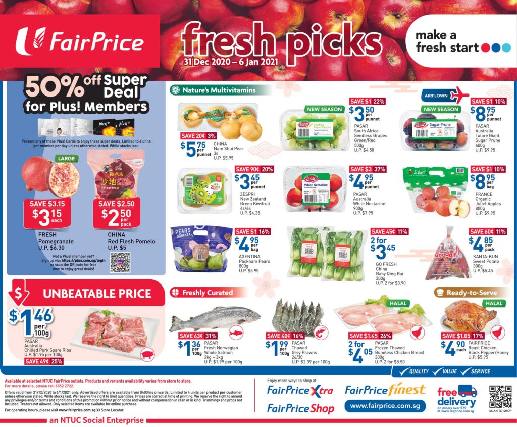 NTUC FairPrice Singapore Your Weekly Saver Promotion 31 Dec 2020 - 6 Jan 2021 | Why Not Deals 5