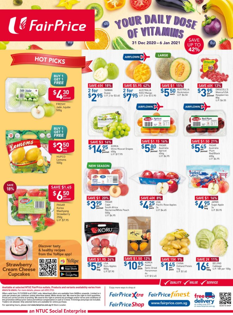 NTUC FairPrice Singapore Your Weekly Saver Promotion 31 Dec 2020 - 6 Jan 2021 | Why Not Deals 8
