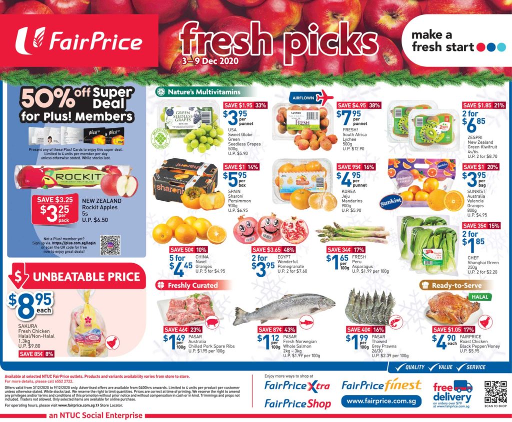 NTUC FairPrice Singapore Your Weekly Saver Promotions 3-9 Dec 2020 | Why Not Deals 4