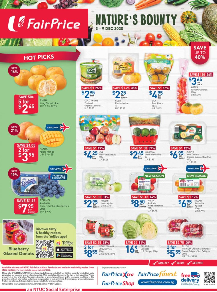 NTUC FairPrice Singapore Your Weekly Saver Promotions 3-9 Dec 2020 | Why Not Deals 5