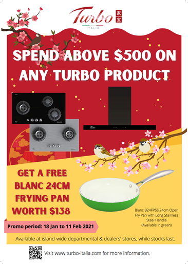 [Turbo CNY 2021 Promo] FREE Blanc 24cm Frying Pan Worth $138 With Any Spend of $500 and Above on Tur | Why Not Deals 1