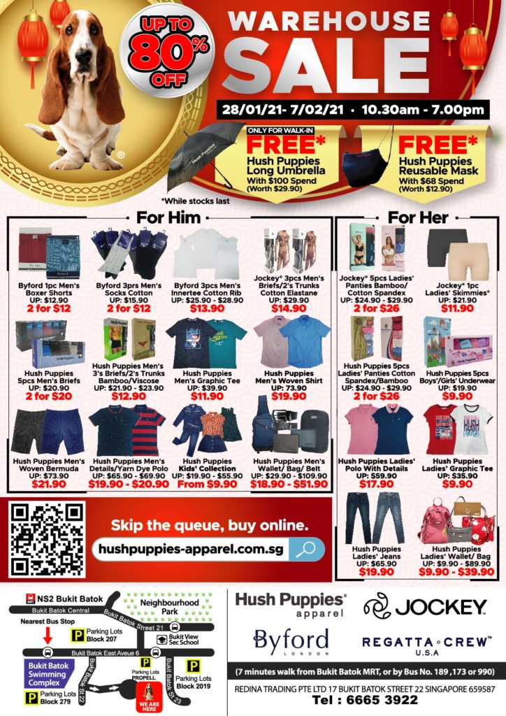 Celebrate Chinese New Year with Hush Puppies Apparel WAREHOUSE SALE up to 80% off! | Why Not Deals 1