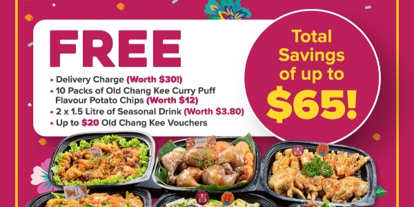 Old Chang Kee Singapore FREE Items of up to $65 for every CNY Catering Set ordered! (Savings up to 40%!)