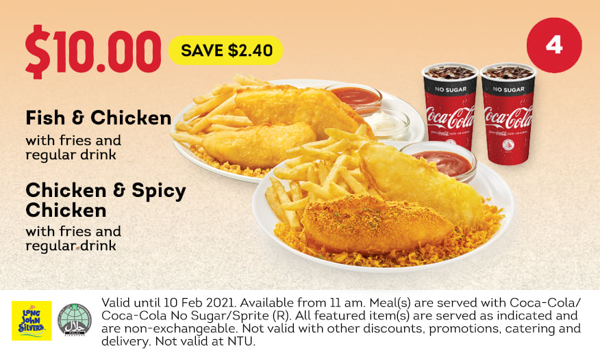 Long John Silver's Singapore Dine In & Takeaway Coupons Promotion ends 10 Feb 2021 | Why Not Deals 4