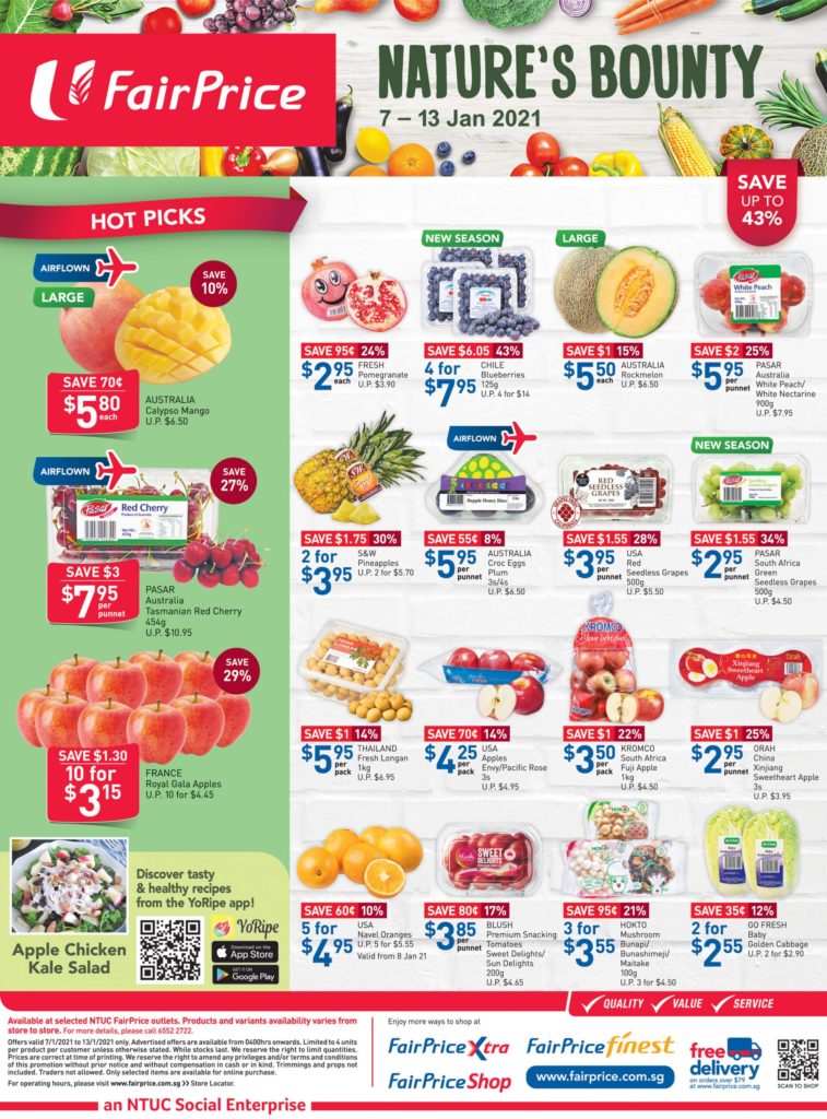 NTUC FairPrice Singapore Your Weekly Saver Promotions 7-13 Jan 2021 | Why Not Deals 9