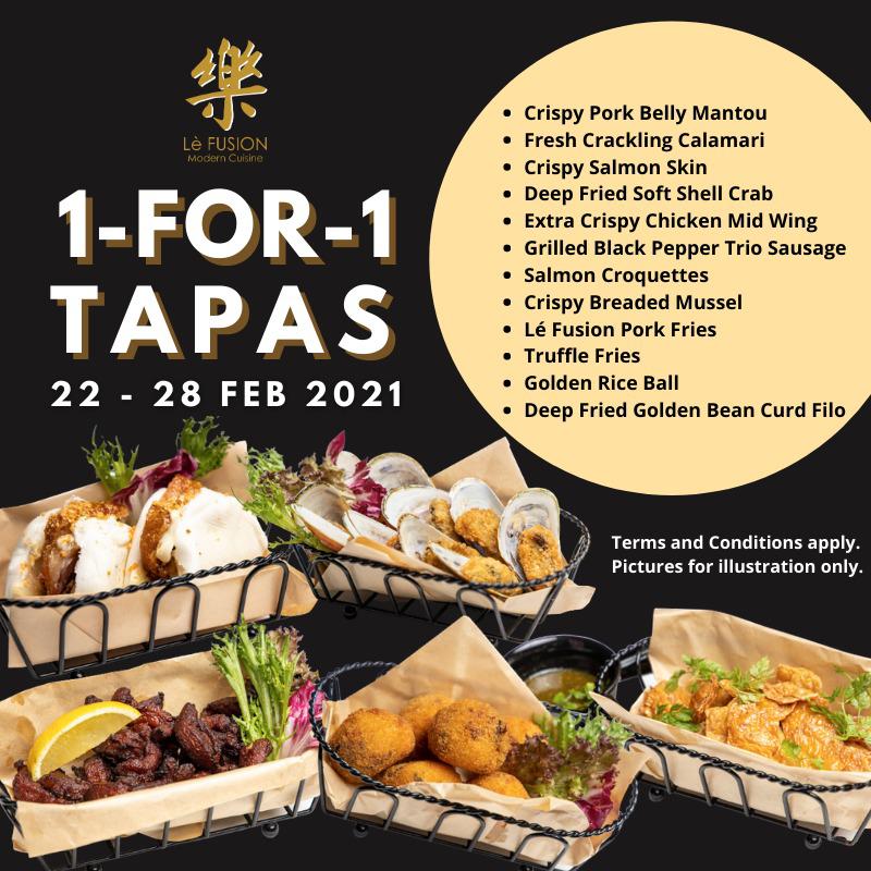 Lè Fusion Restaurant Offers 1-for-1 Tapas Till 28 Feb! | Why Not Deals 1