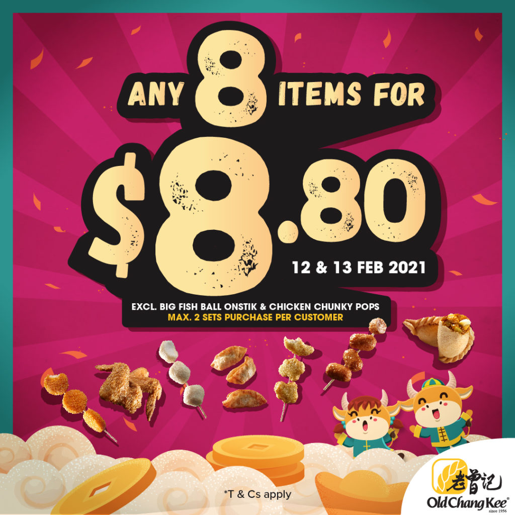 Old Chang Kee CNY Promo - Any 8 items for $8.80 | Why Not Deals 1