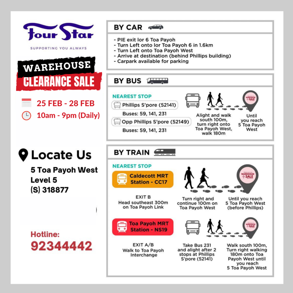 Four Star ANNUAL CLEARANCE SALE | Toa Payoh Warehouse | Why Not Deals 7