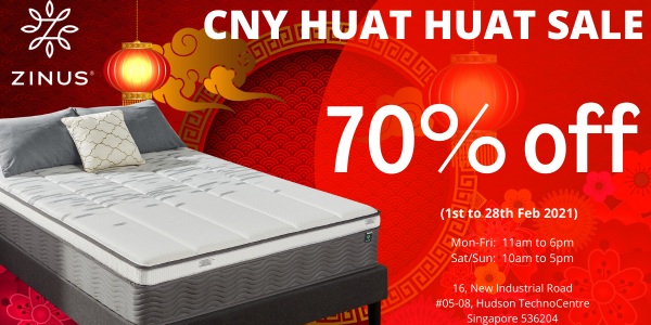 Zinus Huat Huat Sale! Up to 70% Off! More than 600,000 Reviews!