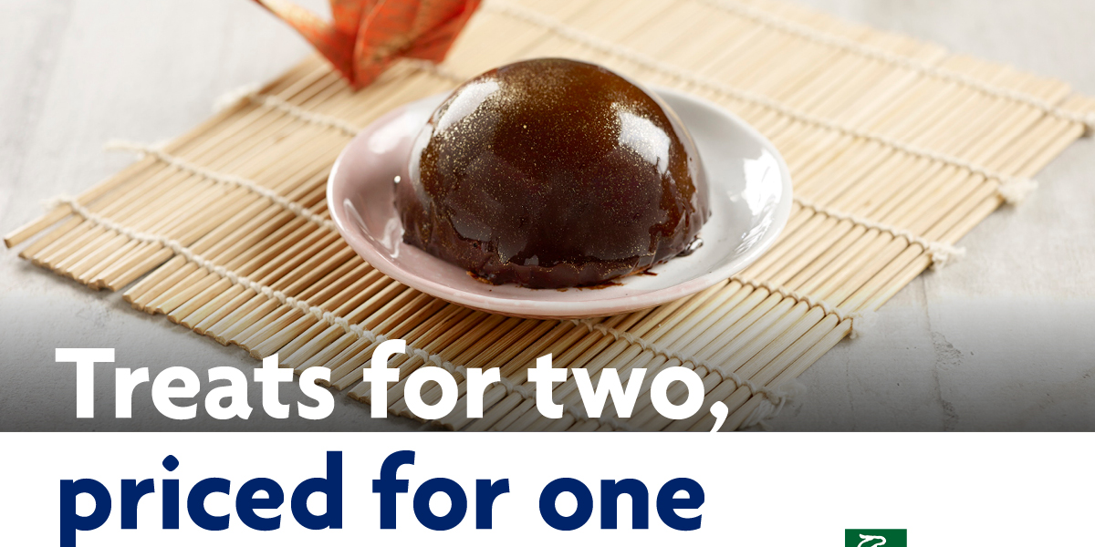 1-for-1 Chocolate Dome Cake at Sushi Tei when you use your UOB Card