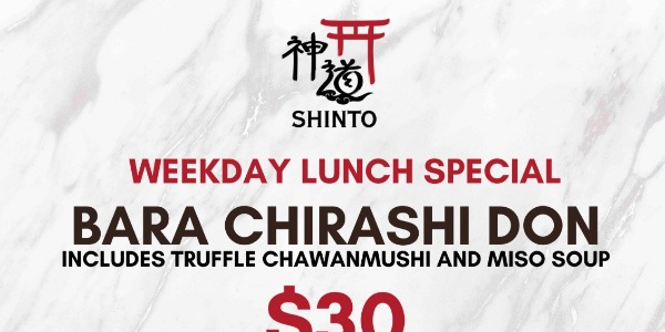 $30 Weekday-Exclusive Bara Chirashi Don Set at Ginza Shinto (While Stocks Last)