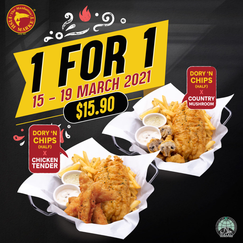 1 for 1 - Dory n Chips x Country Mushroom & Dory n Chips Chicken Tenders | Why Not Deals 1