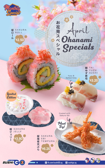 Let Sushi-GO's Shinkansen train transport the Sakura season to you with these new Ohanami specials from $2.50! | Why Not Deals