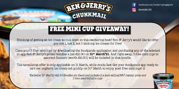 Ben & Jerry’s Free Minicup Giveaway