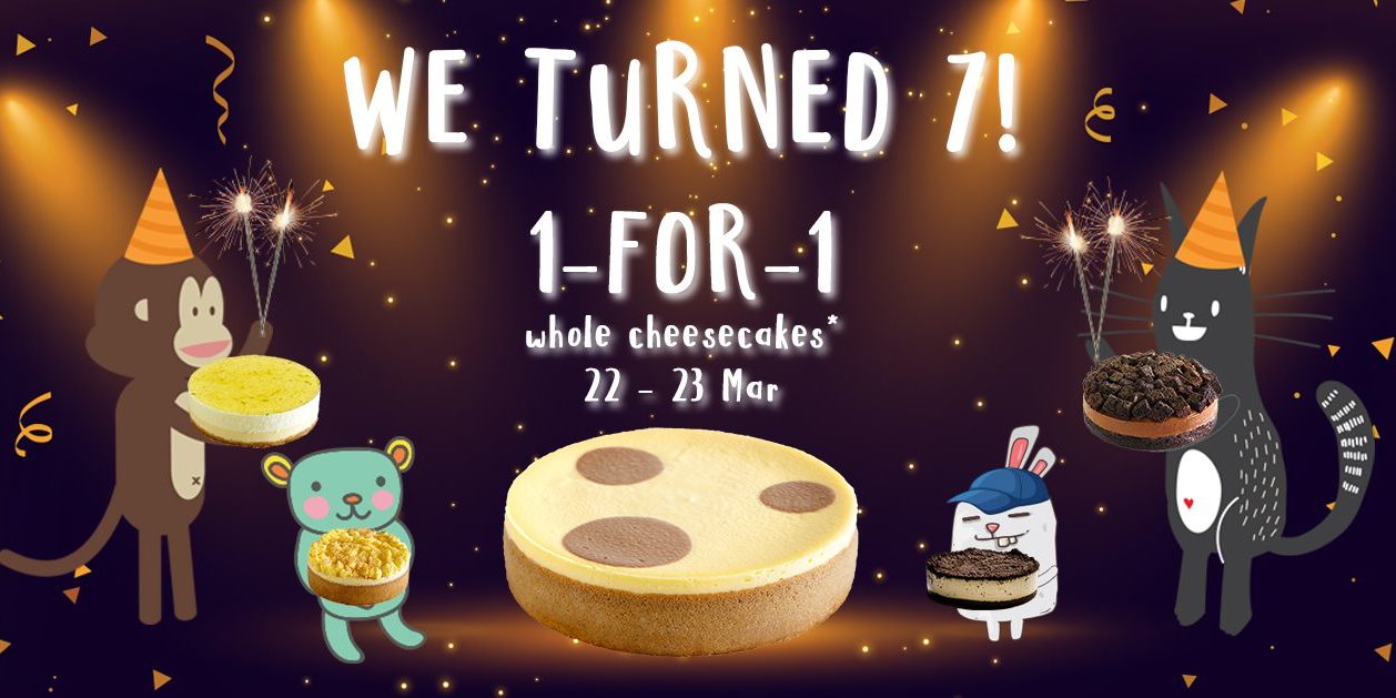 Cat & the Fiddle Cakes Singapore 1-for-1 Whole Cheesecakes Anniversary Sale 22-23 Mar 2021