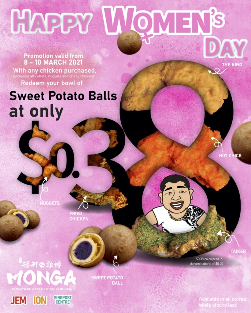 Monga Fried Chicken Offers $0.38 Taiwanese’ Favourite Sweet Potato Ball Snacks | Why Not Deals 2