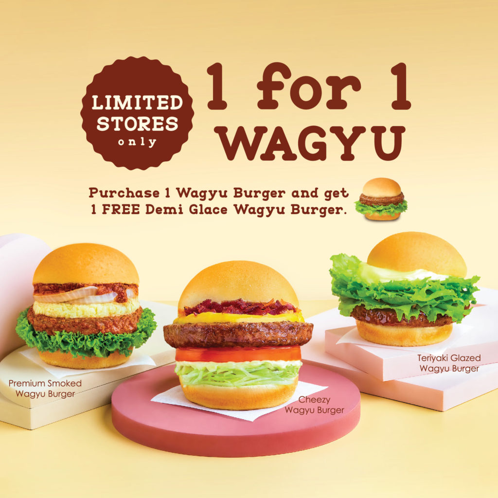 MOS Burger Singapore 1 for 1 Wagyu Burger Promotion is back! | Why Not Deals