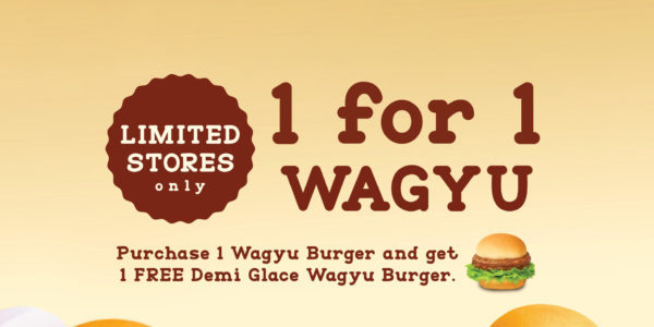 MOS Burger Singapore 1 for 1 Wagyu Burger Promotion is back!