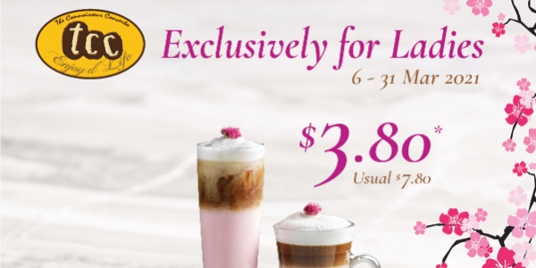 [Promo] $3.80 Sakura Latte exclusively for women till 31 March!