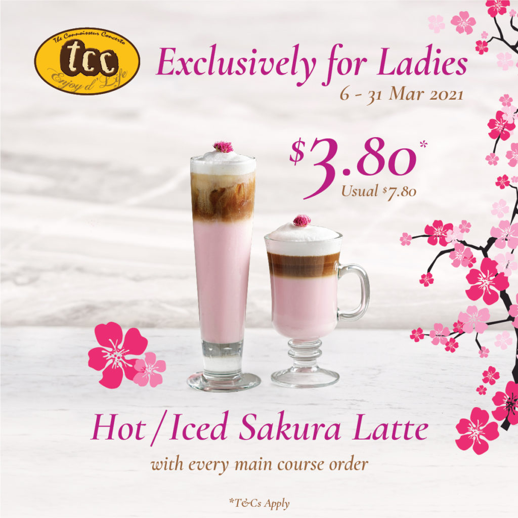 [Promo] $3.80 Sakura Latte exclusively for women till 31 March! | Why Not Deals 1