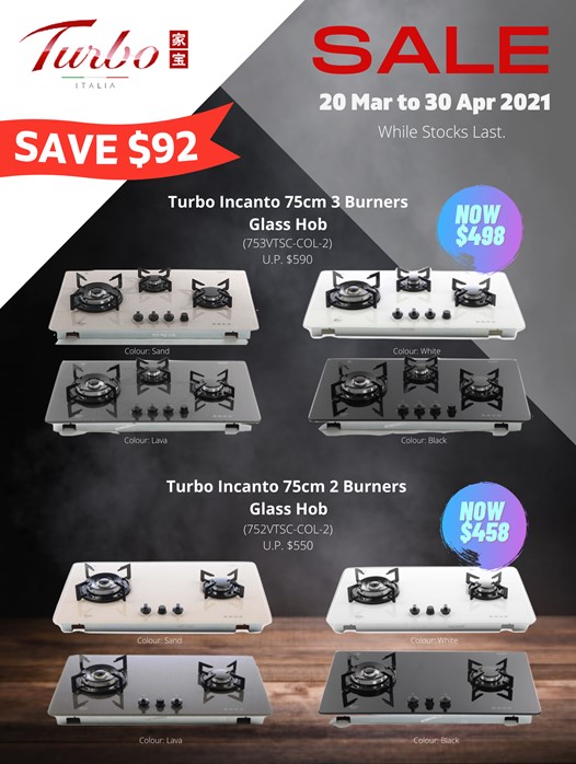 [Promotion] Save $92 on Turbo Italian-made Incanto Glass Hob From 20 Mar to 30 Apr! | Why Not Deals 1
