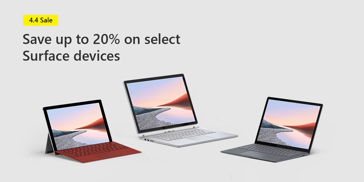 [Microsoft Store Singapore] 4.4 sale with exclusive online only deals for Microsoft Surface