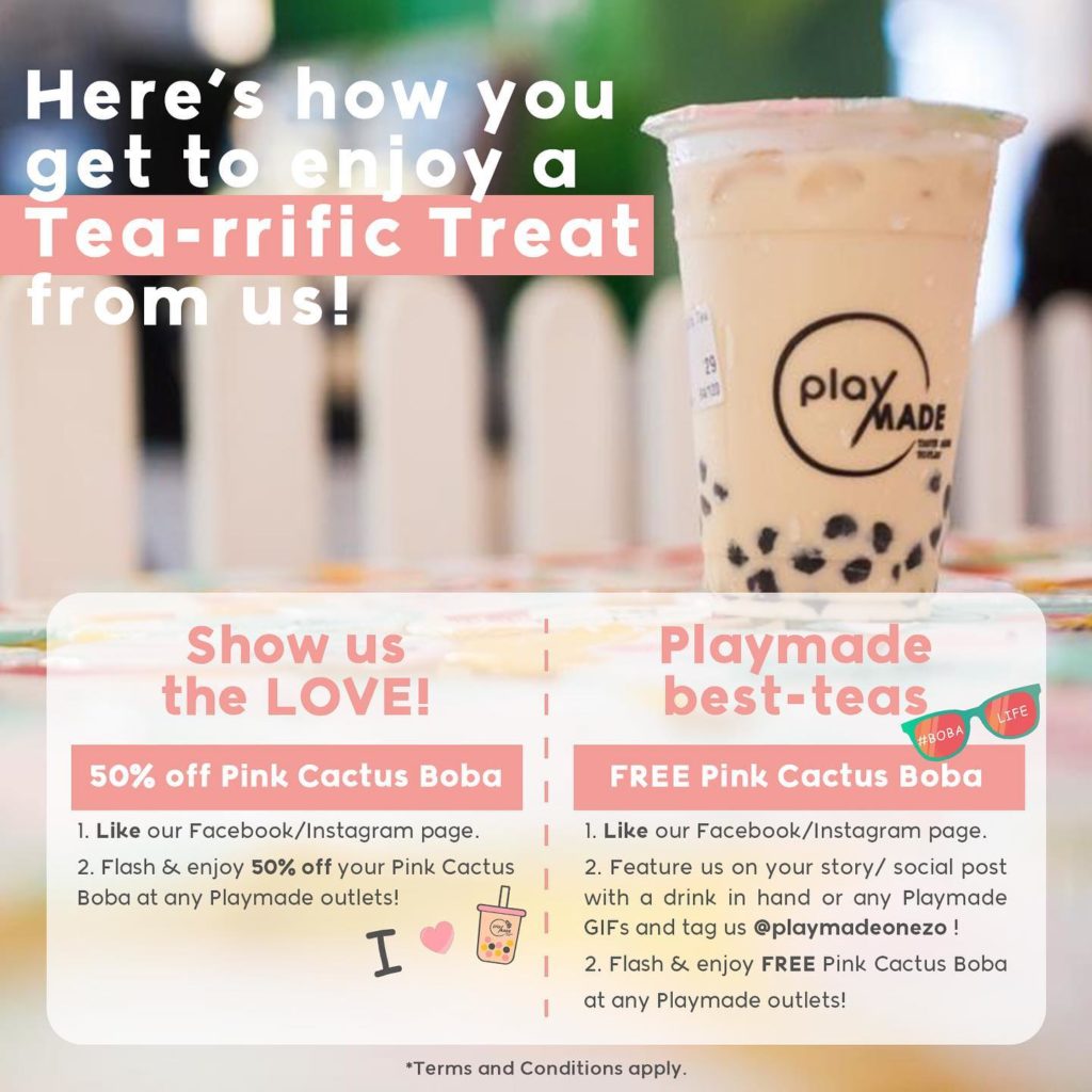 Playmade Singapore Happy National Bubble Tea Day Promotions 30 Apr - 2 May 2021 | Why Not Deals 1