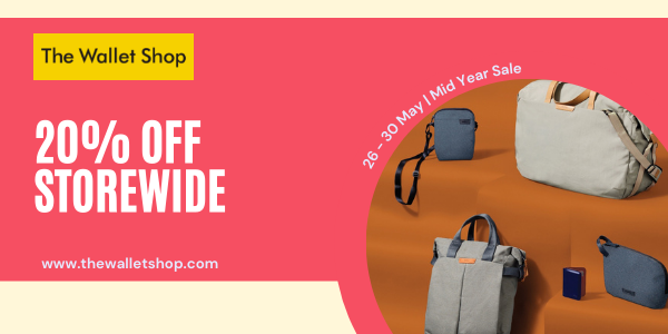 The Wallet Shop Mid Year Sale – 20% OFF EVERYTHING