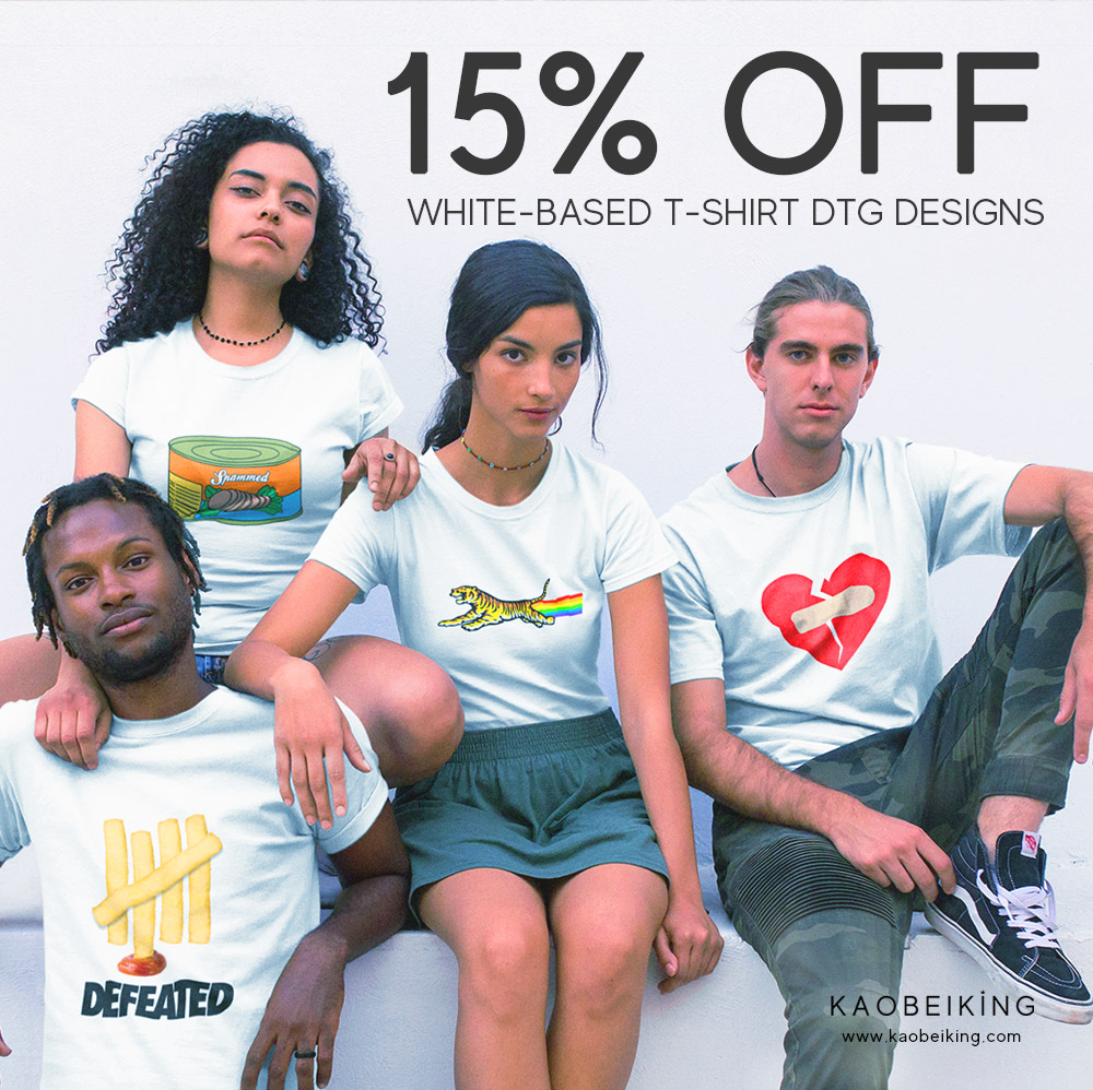 15% OFF All White-based T-shirt DTG Designs | Why Not Deals