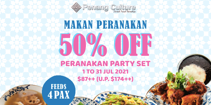 Enjoy the Best of Peranakan Flavours at Penang Culture this July: 50% off Peranakan Party Set!