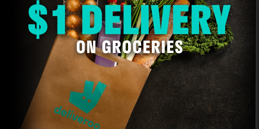 Enjoy $1 delivery fee for grocery orders on Deliveroo