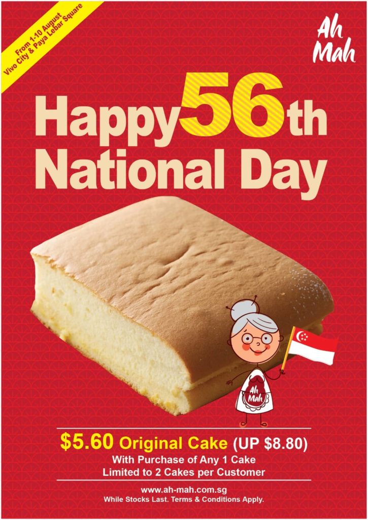 $5.60 (U.P.$8.80) Ah Mah Original Castella Cake National Day Special (1-10 August 2021) | Why Not Deals