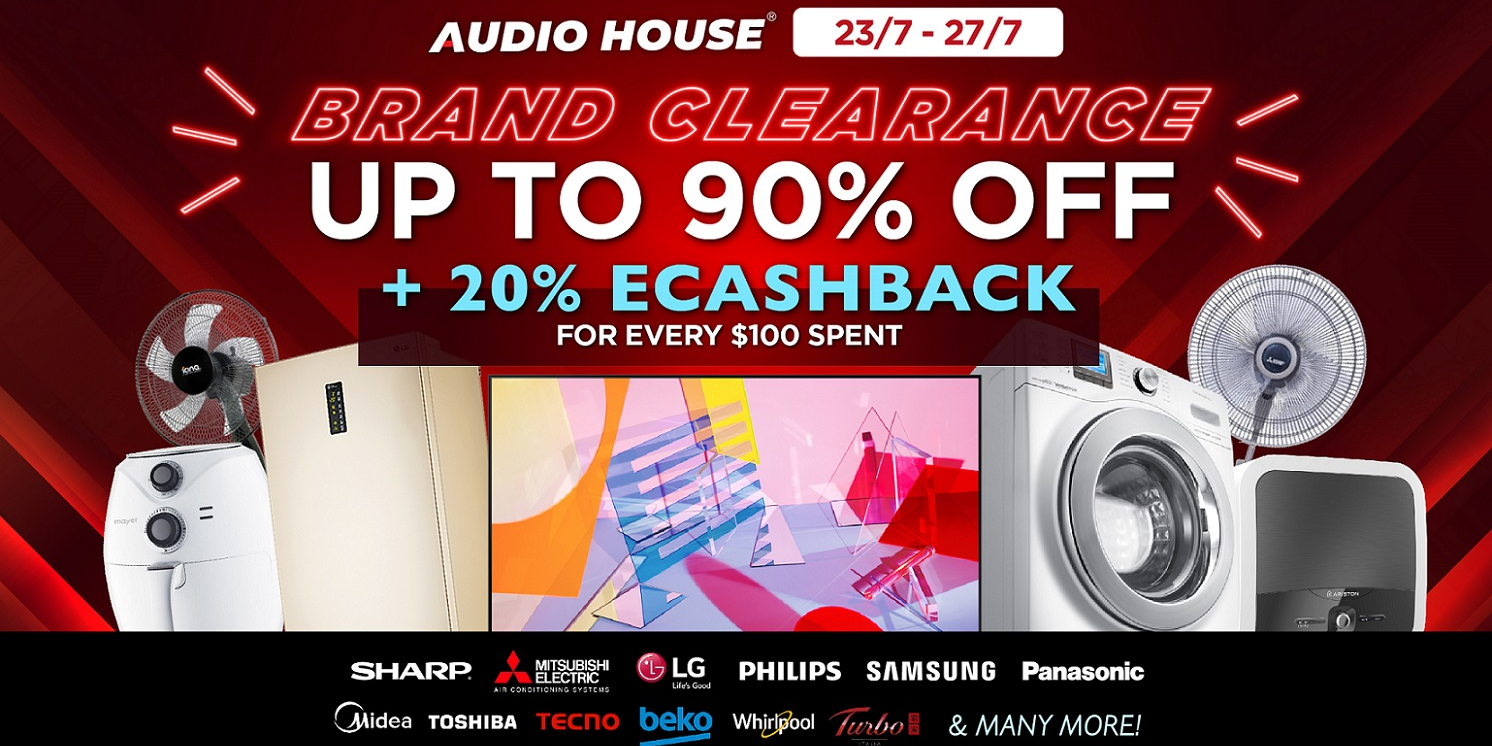 Audio House Brand Clearance Sale with Up to 90% OFF + 20% eCashback for Every $100 Spent!