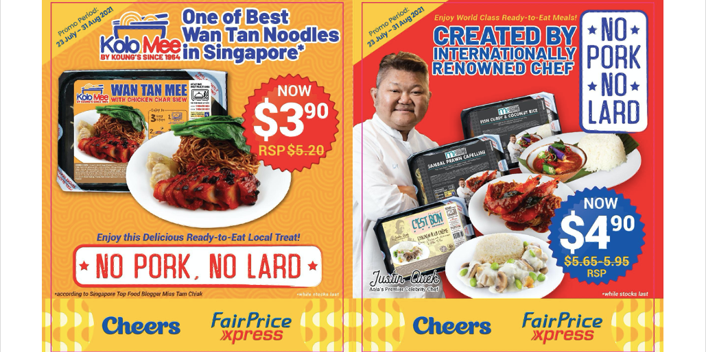 Ready Meals by Chef Justin Quek, available at Cheers & FairPrice Xpress for less than $5!