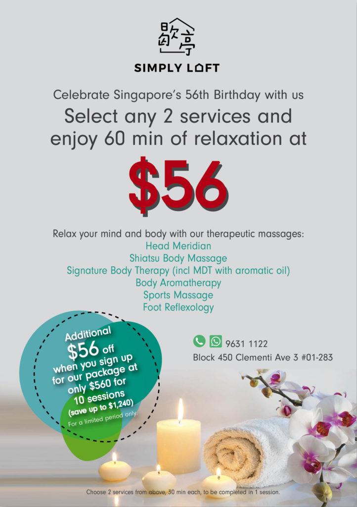 Select 2 massages at $56, enjoy 60 min of relaxation at Simply Loft | Why Not Deals