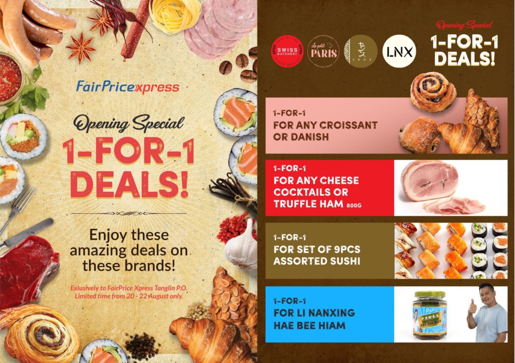 FairPrice Xpress @ Tanglin Opening Special: Exclusive 1-for-1 deals for 3 days only | Why Not Deals