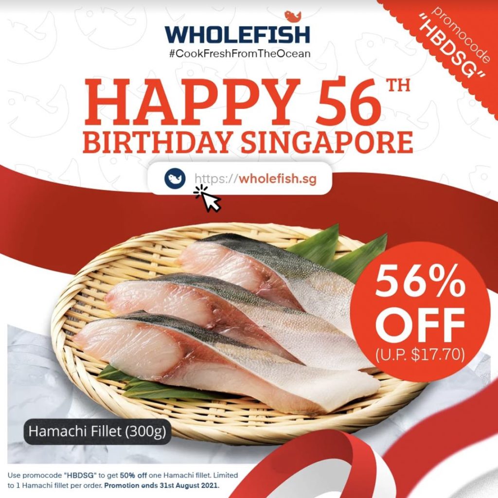 [August Special] 56% off Grade A Hamachi Fillet on Wholefish.sg! | Why Not Deals