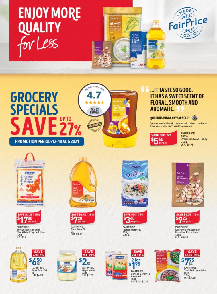 NTUC FairPrice Singapore Your Weekly Saver Promotions 12-18 Aug 2021 | Why Not Deals 11