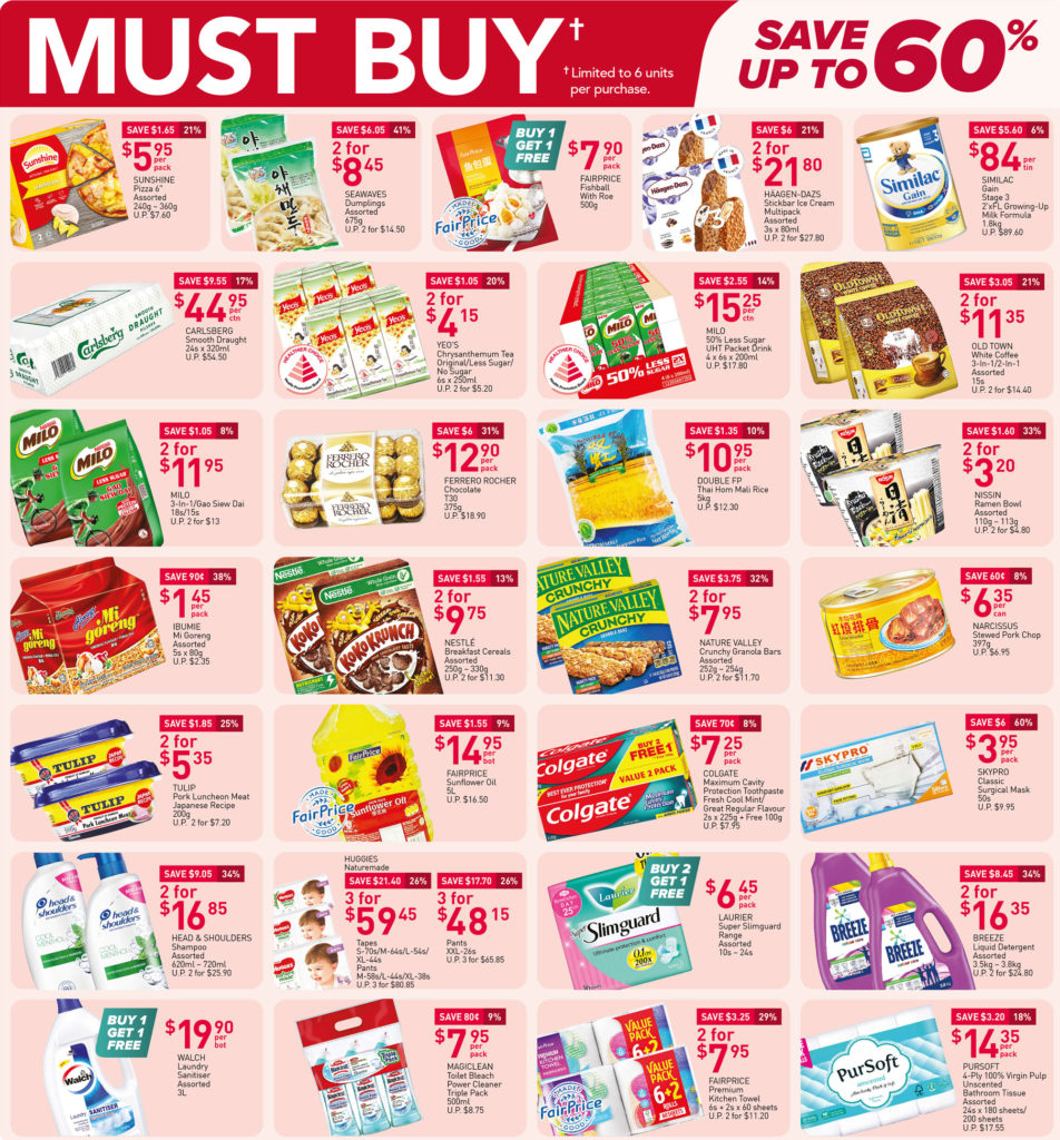 NTUC FairPrice Singapore Your Weekly Saver Promotions 12-18 Aug 2021 | Why Not Deals