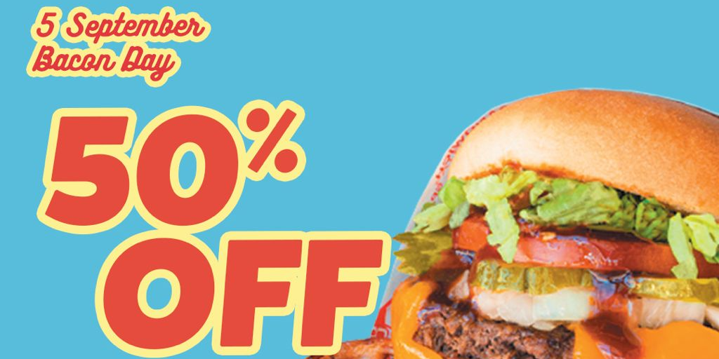 50% OFF Fatburger’s Honey BBQ Bacon Burger on 5th September 2021