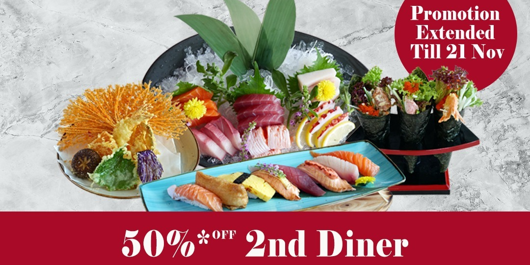 [Extended] 50% OFF for 2nd diner @ SENSHI!