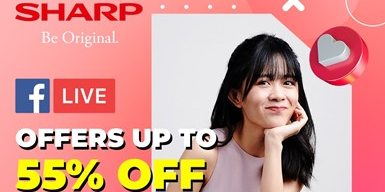 [SHARP FB LIVE] Enjoy Up to 55% OFF Selected Lifestyle Products on Sharp Facebook Live Today!