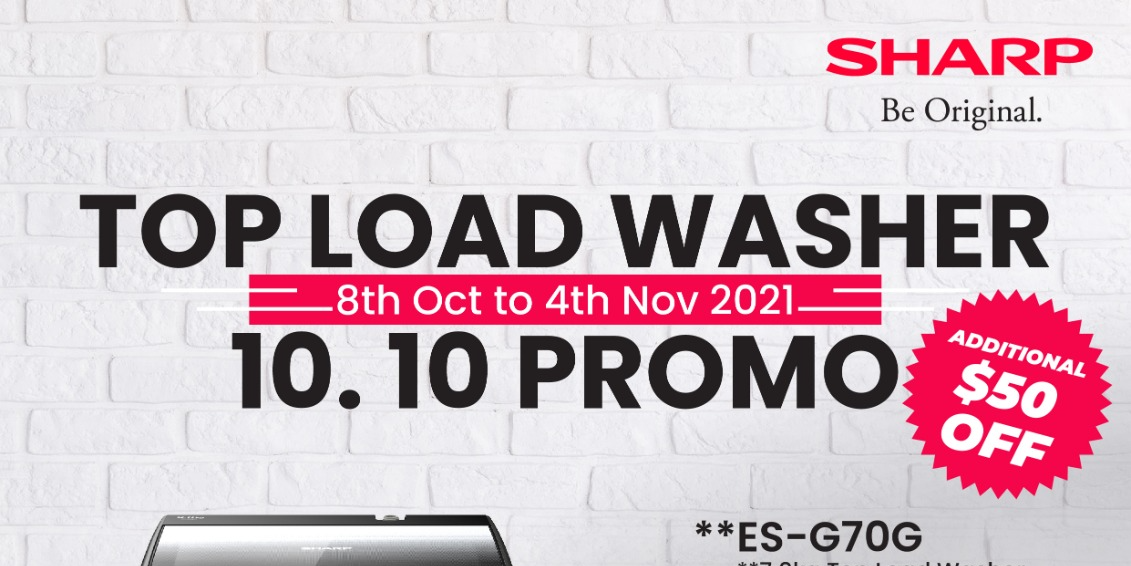 [Promotion] SHARP Is Having A 10.10 Promo On Their Top Load Washers!