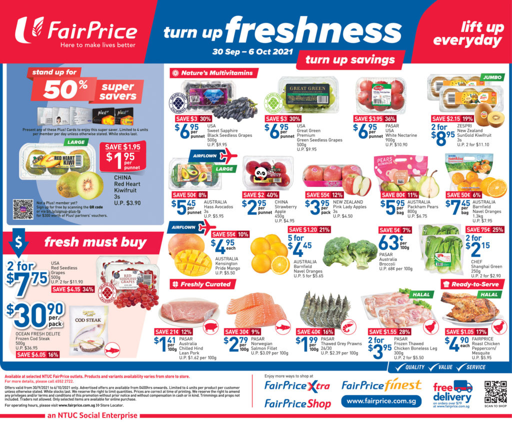 NTUC FairPrice Singapore Your Weekly Saver Promotions 30 Sep - 6 Oct 2021 | Why Not Deals 9