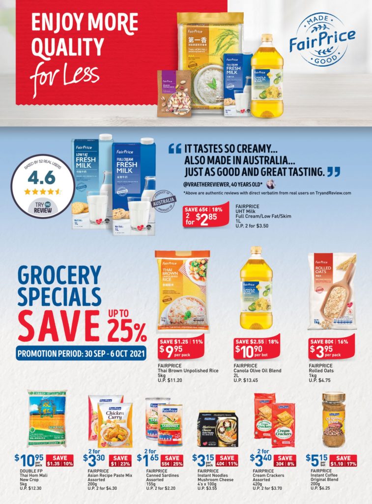 NTUC FairPrice Singapore Your Weekly Saver Promotions 30 Sep - 6 Oct 2021 | Why Not Deals 10