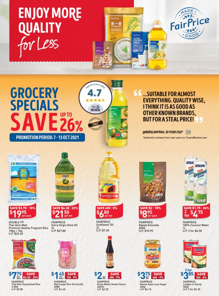 NTUC FairPrice Singapore Your Weekly Saver Promotions 7-13 Oct 2021 | Why Not Deals 11