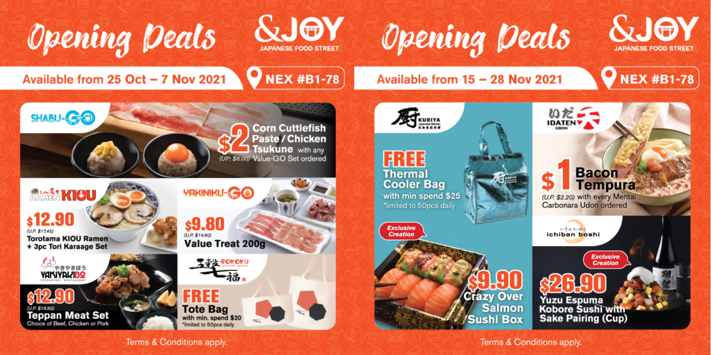 ’Travel to Japan' at the Largest Revamped &JOY Japanese Food Street at NEX with 8 Concepts, includin | Why Not Deals 2