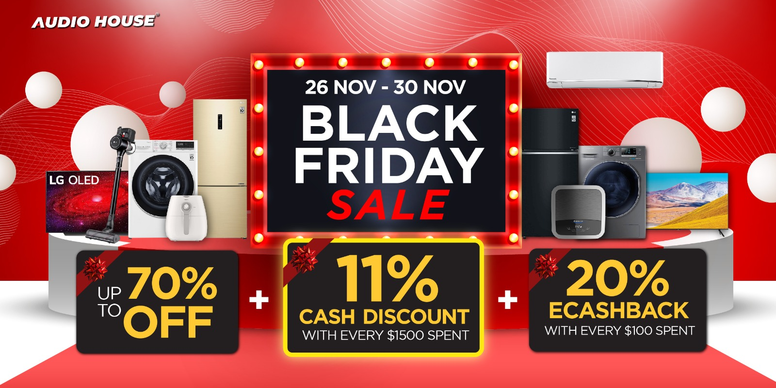 [Audio House Black Friday Sale] Up to 70% OFF + 11% cash discount with every $1,500 spent + 20% ecas